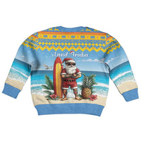 Aruba Christmas Kid Ugly Christmas Sweater Surfing Santa Bon Pasco - Wonder Print Shop