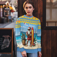 Aruba Christmas Ugly Christmas Sweater Surfing Santa Bon Pasco - Wonder Print Shop