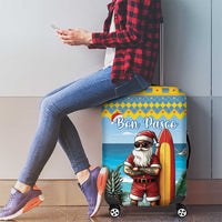 Aruba Christmas Luggage Cover Surfing Santa Bon Pasco - Wonder Print Shop