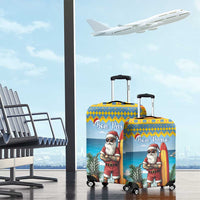 Aruba Christmas Luggage Cover Surfing Santa Bon Pasco - Wonder Print Shop