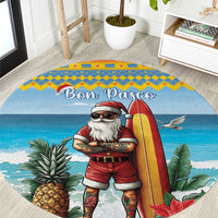 Aruba Christmas Round Carpet Surfing Santa Bon Pasco