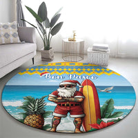 Aruba Christmas Round Carpet Surfing Santa Bon Pasco