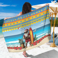 Aruba Christmas Sarong Surfing Santa Bon Pasco - Wonder Print Shop