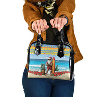 Aruba Christmas Shoulder Handbag Surfing Santa Bon Pasco