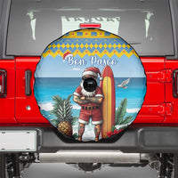 Aruba Christmas Spare Tire Cover Surfing Santa Bon Pasco - Wonder Print Shop