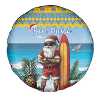 Aruba Christmas Spare Tire Cover Surfing Santa Bon Pasco - Wonder Print Shop