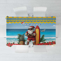 Aruba Christmas Tablecloth Surfing Santa Bon Pasco - Wonder Print Shop