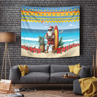 Aruba Christmas Tapestry Surfing Santa Bon Pasco - Wonder Print Shop