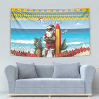 Aruba Christmas Tapestry Surfing Santa Bon Pasco - Wonder Print Shop