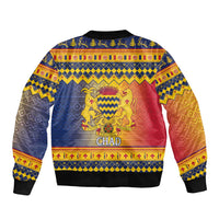 Chad Christmas Bomber Jacket Coat Of Arms Merry Christmas - Wonder Print Shop