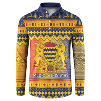 Chad Christmas Button Sweatshirt Coat Of Arms Merry Christmas - Wonder Print Shop