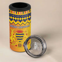 Chad Christmas 4 in 1 Can Cooler Tumbler Coat Of Arms Merry Christmas - Wonder Print Shop