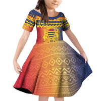 Chad Christmas Family Matching Off Shoulder Short Dress and Hawaiian Shirt Coat Of Arms Merry Christmas - Wonder Print Shop