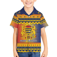 Chad Christmas Hawaiian Shirt Coat Of Arms Merry Christmas - Wonder Print Shop