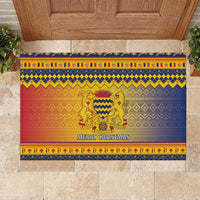 Chad Christmas Rubber Doormat Coat Of Arms Merry Christmas - Wonder Print Shop