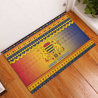 Chad Christmas Rubber Doormat Coat Of Arms Merry Christmas - Wonder Print Shop