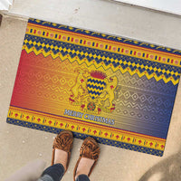 Chad Christmas Rubber Doormat Coat Of Arms Merry Christmas - Wonder Print Shop
