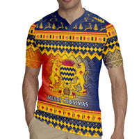 Chad Christmas Rugby Jersey Coat Of Arms Merry Christmas - Wonder Print Shop