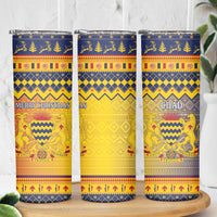 Chad Christmas Skinny Tumbler Coat Of Arms Merry Christmas - Wonder Print Shop