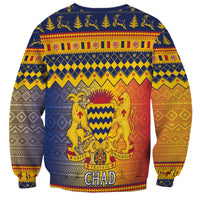 Chad Christmas Sweatshirt Coat Of Arms Merry Christmas - Wonder Print Shop