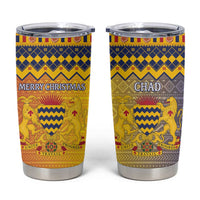 Chad Christmas Tumbler Cup Coat Of Arms Merry Christmas - Wonder Print Shop