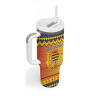 Chad Christmas Tumbler With Handle Coat Of Arms Merry Christmas - Wonder Print Shop