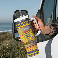 Chad Christmas Tumbler With Handle Coat Of Arms Merry Christmas - Wonder Print Shop