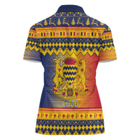 Chad Christmas Women Polo Shirt Coat Of Arms Merry Christmas - Wonder Print Shop
