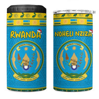 Rwanda Christmas 4 in 1 Can Cooler Tumbler Coat Of Arms Noheli Nziza - Wonder Print Shop