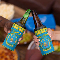 Rwanda Christmas 4 in 1 Can Cooler Tumbler Coat Of Arms Noheli Nziza - Wonder Print Shop