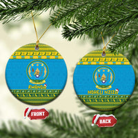 Rwanda Christmas Ceramic Ornament Coat Of Arms Noheli Nziza - Wonder Print Shop