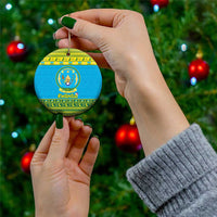 Rwanda Christmas Ceramic Ornament Coat Of Arms Noheli Nziza - Wonder Print Shop