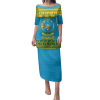 Rwanda Christmas Family Matching Puletasi and Hawaiian Shirt Coat Of Arms Noheli Nziza - Wonder Print Shop