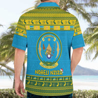 Rwanda Christmas Hawaiian Shirt Coat Of Arms Noheli Nziza - Wonder Print Shop
