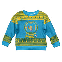 Rwanda Christmas Kid Ugly Christmas Sweater Coat Of Arms Noheli Nziza - Wonder Print Shop