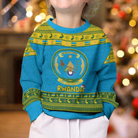 Rwanda Christmas Kid Ugly Christmas Sweater Coat Of Arms Noheli Nziza - Wonder Print Shop