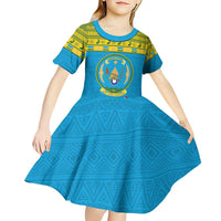 Rwanda Christmas Kid Short Sleeve Dress Coat Of Arms Noheli Nziza - Wonder Print Shop