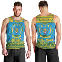 Rwanda Christmas Men Tank Top Coat Of Arms Noheli Nziza - Wonder Print Shop