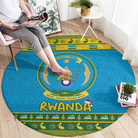 Rwanda Christmas Round Carpet Coat Of Arms Noheli Nziza