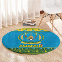 Rwanda Christmas Round Carpet Coat Of Arms Noheli Nziza
