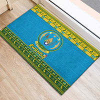 Rwanda Christmas Rubber Doormat Coat Of Arms Noheli Nziza - Wonder Print Shop