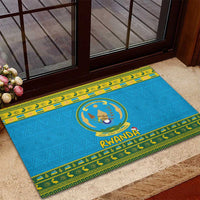 Rwanda Christmas Rubber Doormat Coat Of Arms Noheli Nziza - Wonder Print Shop