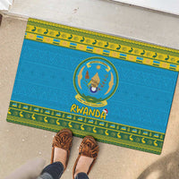 Rwanda Christmas Rubber Doormat Coat Of Arms Noheli Nziza - Wonder Print Shop