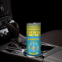 Rwanda Christmas Skinny Tumbler Coat Of Arms Noheli Nziza - Wonder Print Shop