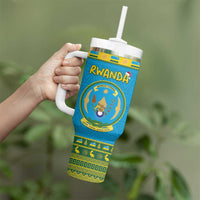 Rwanda Christmas Tumbler With Handle Coat Of Arms Noheli Nziza - Wonder Print Shop