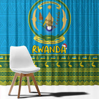 Rwanda Christmas Window Curtain Coat Of Arms Noheli Nziza - Wonder Print Shop