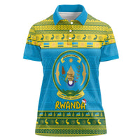 Rwanda Christmas Women Polo Shirt Coat Of Arms Noheli Nziza - Wonder Print Shop