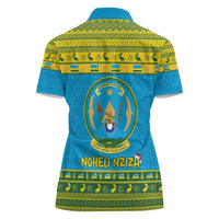 Rwanda Christmas Women Polo Shirt Coat Of Arms Noheli Nziza - Wonder Print Shop