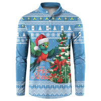 Guatemala Christmas Button Sweatshirt Quetzal Feliz Navidad - Wonder Print Shop