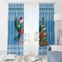 Guatemala Christmas Window Curtain Quetzal Feliz Navidad - Wonder Print Shop
